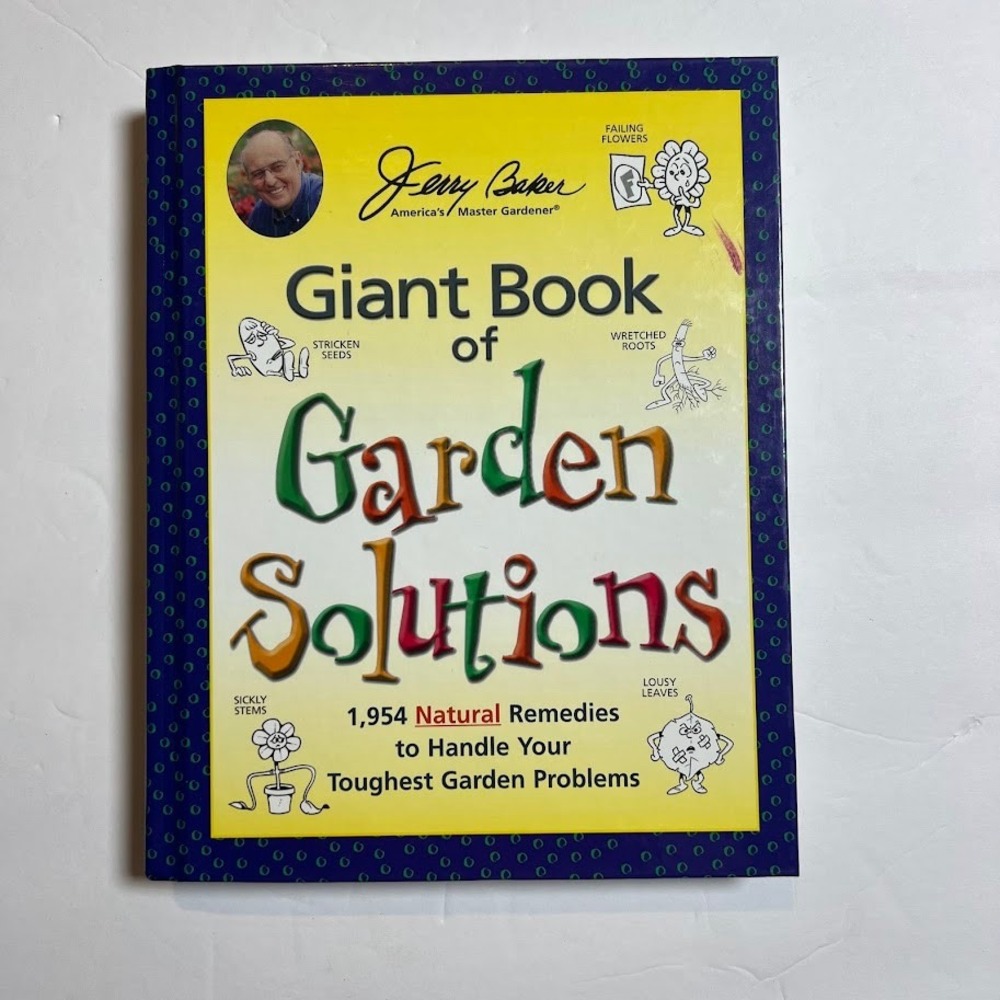 Jerry Baker Giant Book of Garden Solutions OS Blue Hardcover Gardening Reference